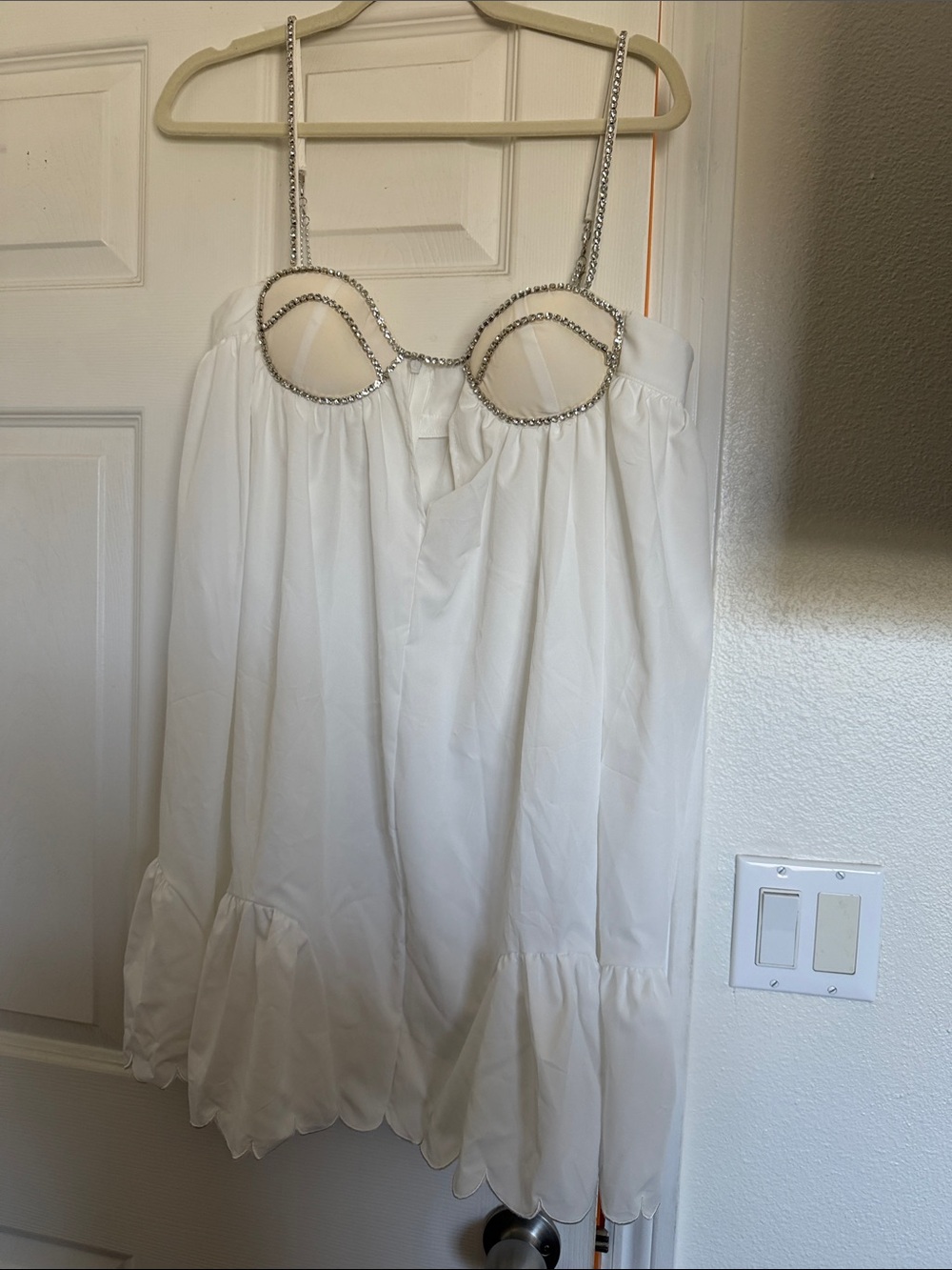 Bachelorette Women's White Chain-Trim Nightdress